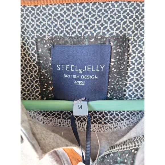 Steel & Jelly Men's Polo Shirt Gray 3 Button Collar Casual Golf Size M - Picture 4 of 6